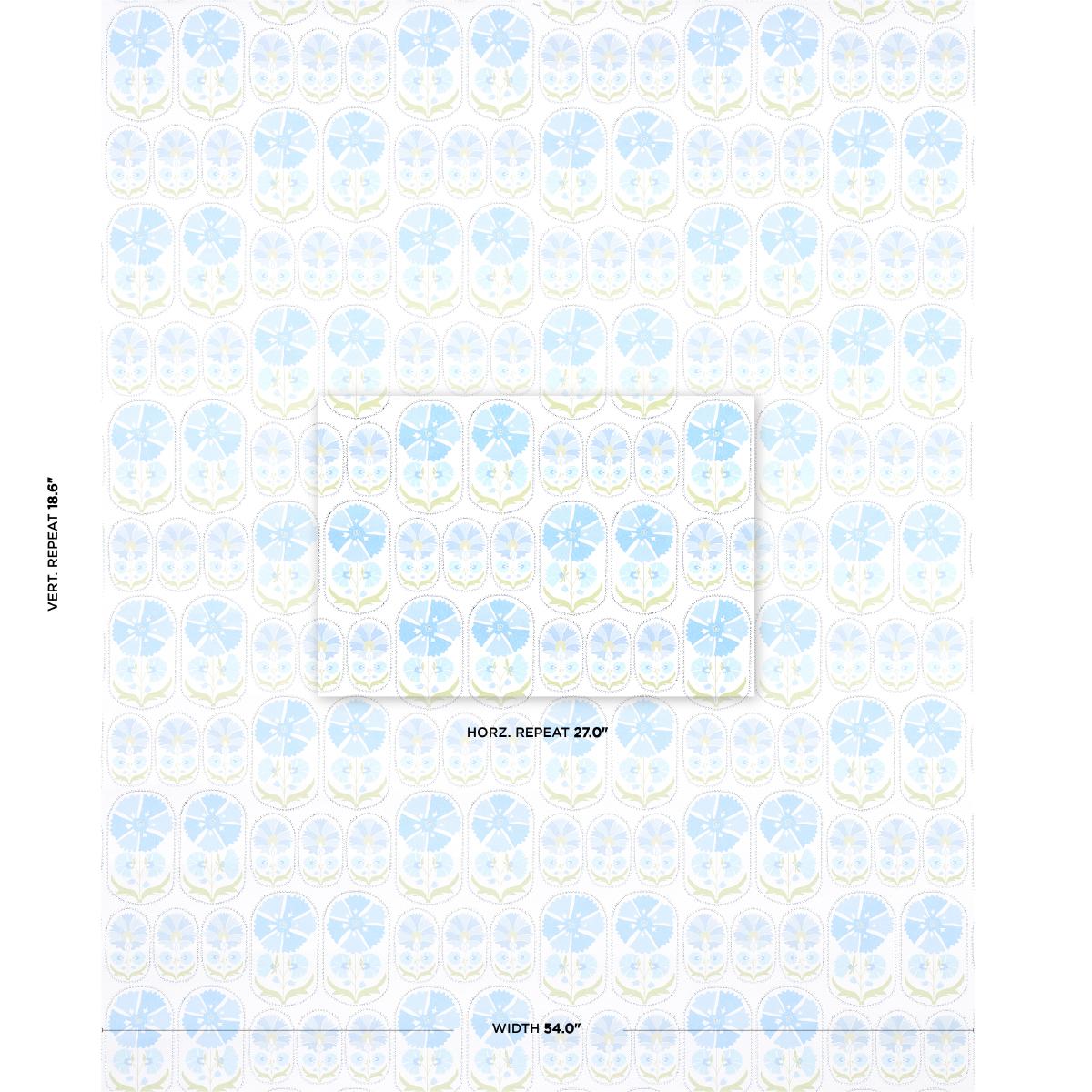 Schumacher Anjuna Floral Sky Wallpaper