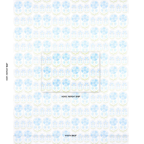 Schumacher Anjuna Floral Sky Wallpaper