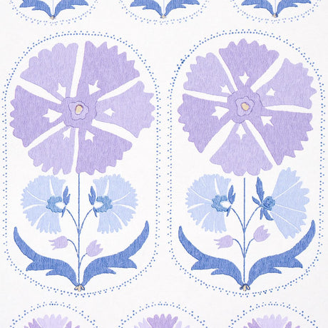 Schumacher Anjuna Floral Lilac Wallpaper