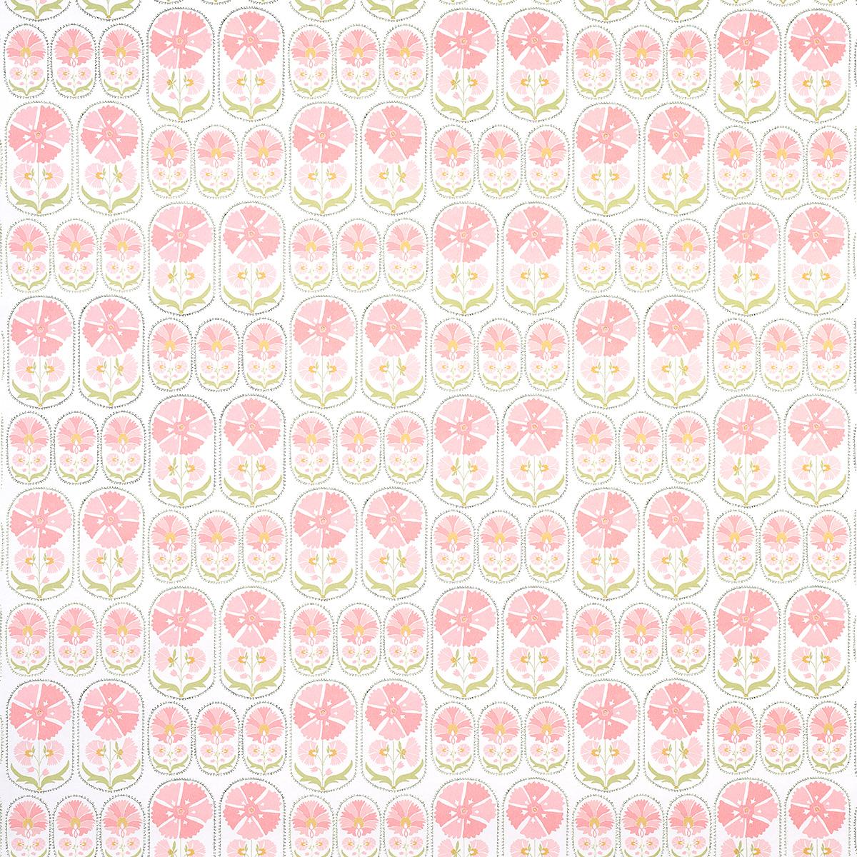 Schumacher Anjuna Floral Blush Wallpaper