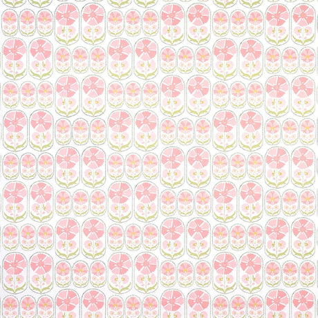 Schumacher Anjuna Floral Blush Wallpaper