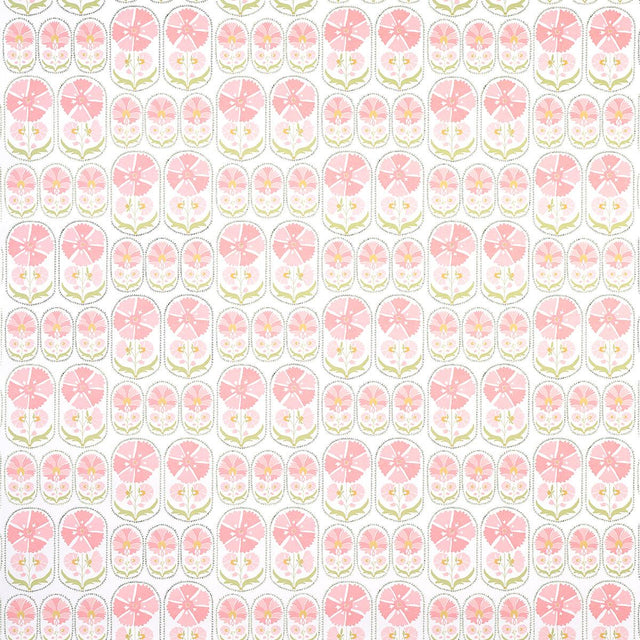 Schumacher Anjuna Floral Blush Wallpaper