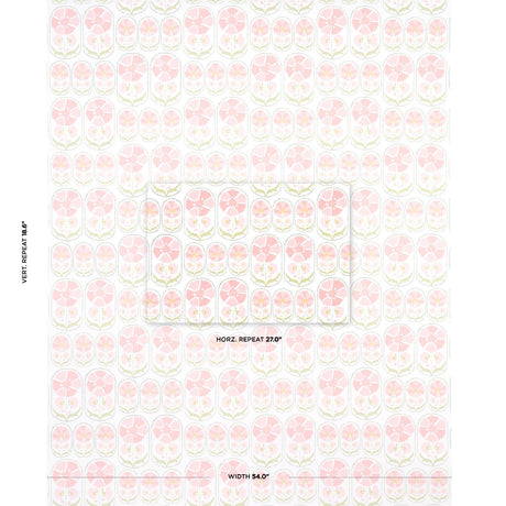Schumacher Anjuna Floral Blush Wallpaper