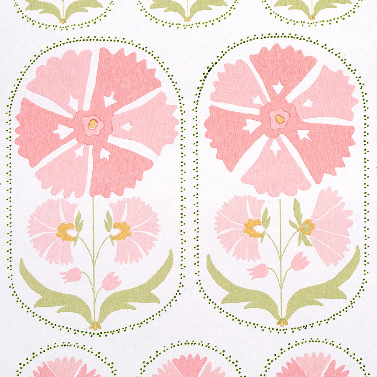 Schumacher Anjuna Floral Blush Wallpaper