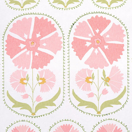 Schumacher Anjuna Floral Blush Wallpaper