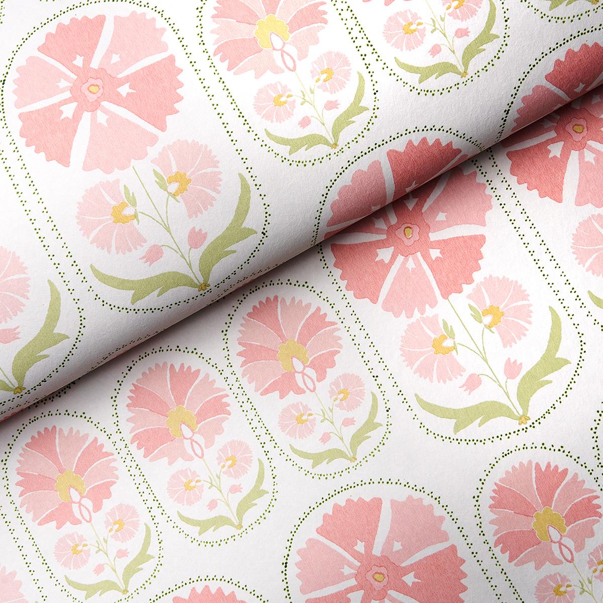 Schumacher Anjuna Floral Blush Wallpaper