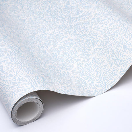 Schumacher Bougainvillea China Blue Wallpaper