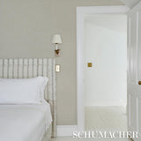 Schumacher Bougainvillea Leaf Green Wallpaper