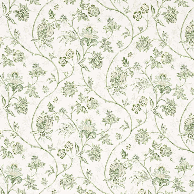 Schumacher Chinoiserie Vine Leaf Green Wallpaper