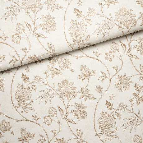 Schumacher Chinoiserie Vine Neutral Wallpaper