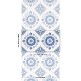 Schumacher Montecito Medallion Indigo Wallpaper