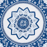 Schumacher Montecito Medallion Indigo Wallpaper