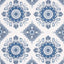 Schumacher Montecito Medallion Indigo Wallpaper