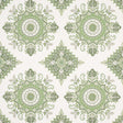 Schumacher Montecito Medallion Leaf Green Wallpaper