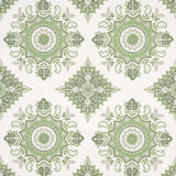 Schumacher Montecito Medallion Leaf Green Wallpaper