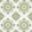 Schumacher Montecito Medallion Leaf Green Wallpaper