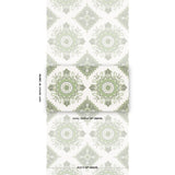 Schumacher Montecito Medallion Leaf Green Wallpaper