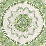 Schumacher Montecito Medallion Leaf Green Wallpaper