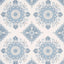 Schumacher Montecito Medallion China Blue Wallpaper