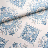 Schumacher Montecito Medallion China Blue Wallpaper