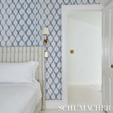 Schumacher Santa Monica Indigo Wallpaper