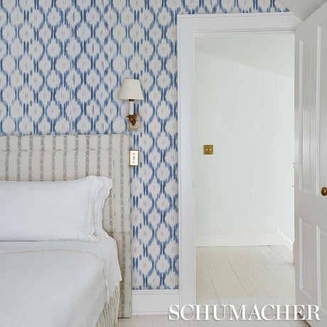 Schumacher Santa Monica Indigo Wallpaper