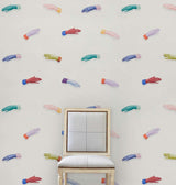 Schumacher Manos Multi On Ivory Wallpaper