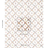 Schumacher Grotto Treillage Multi On Ivory Wallpaper