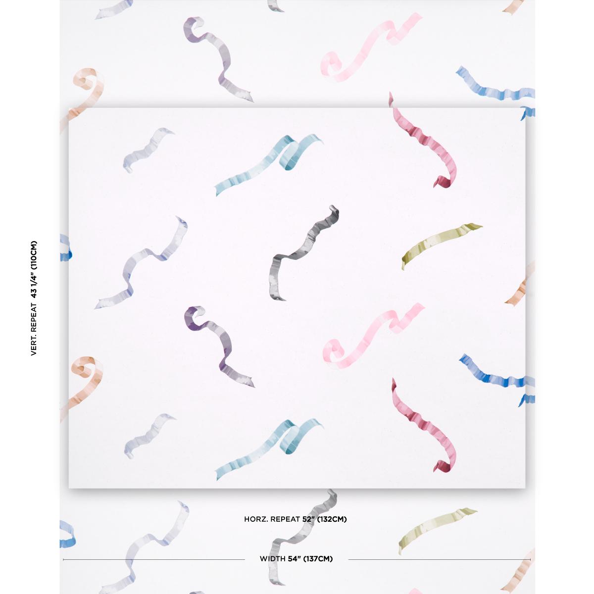 Schumacher Beth Multi On Ivory Wallpaper