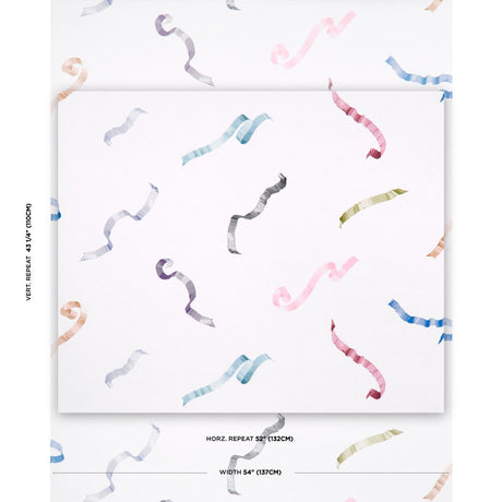 Schumacher Beth Multi On Ivory Wallpaper