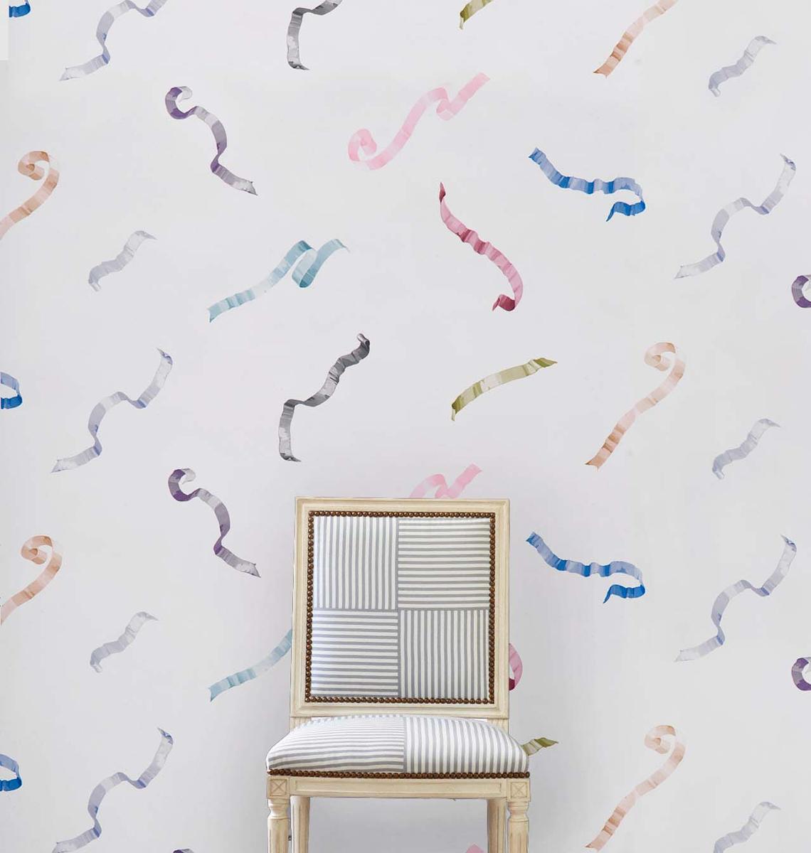 Schumacher Beth Multi On Ivory Wallpaper