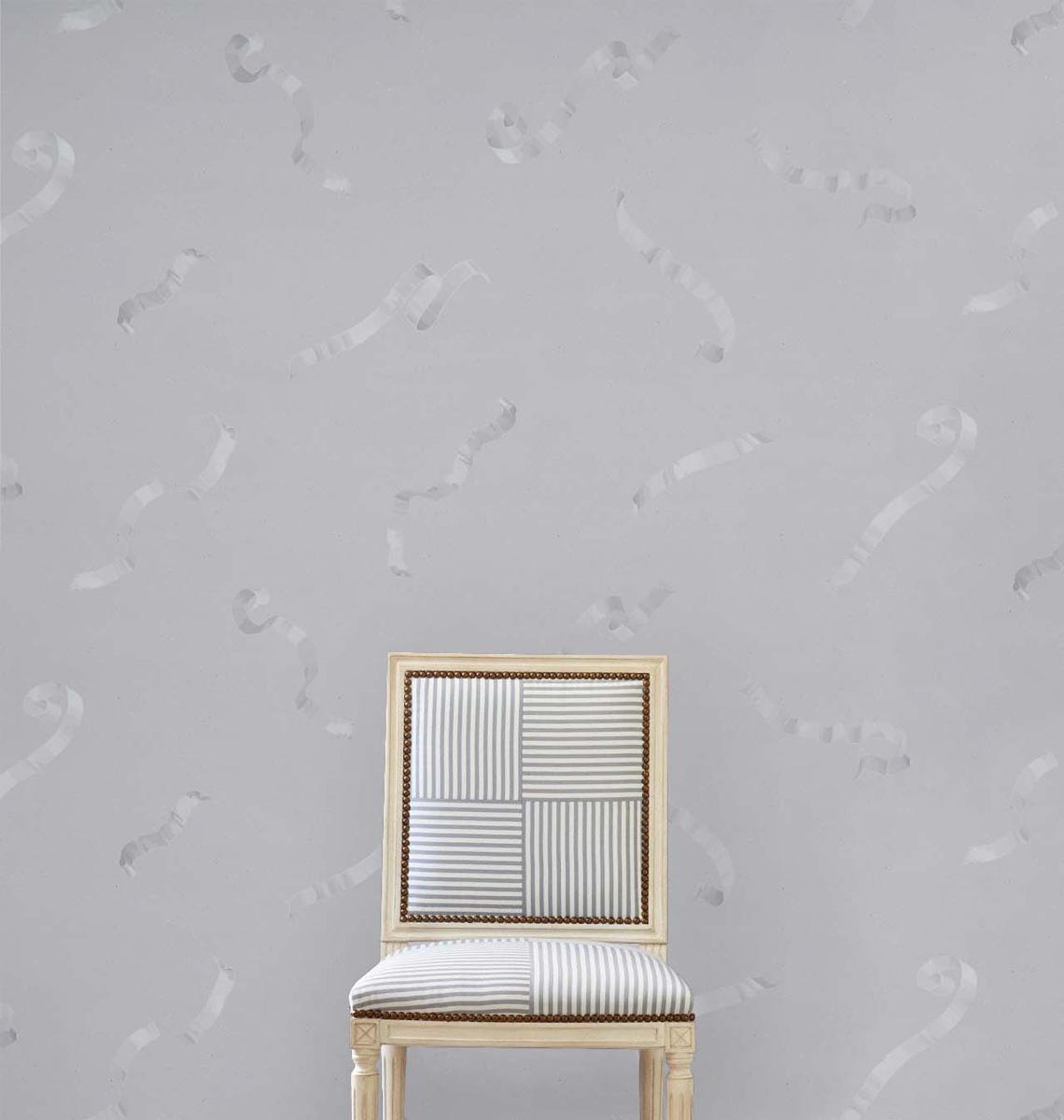 Schumacher Beth Grey Wallpaper