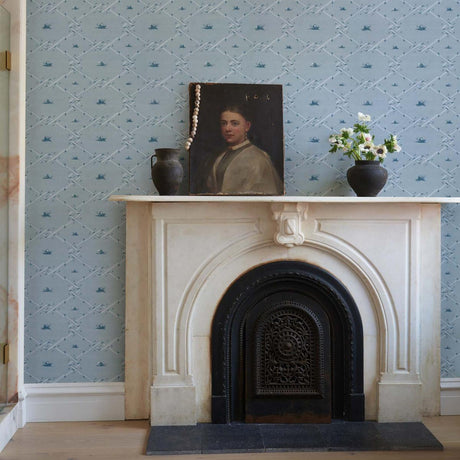 Schumacher Ouvrez Moi Blue Wallpaper