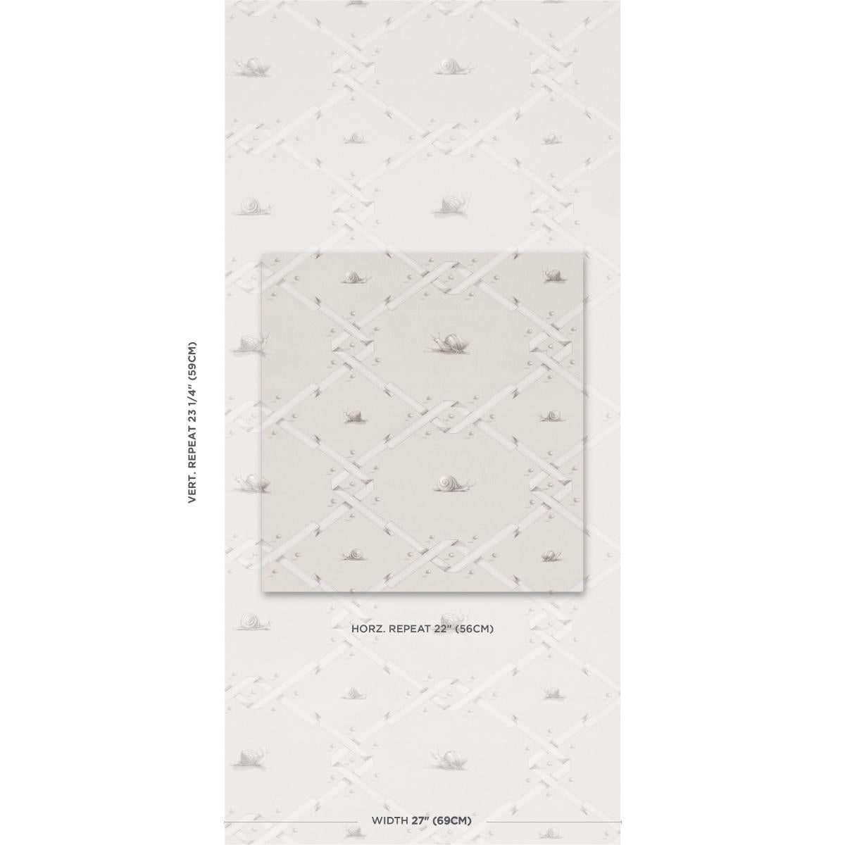 Schumacher Ouvrez Moi Grey Wallpaper