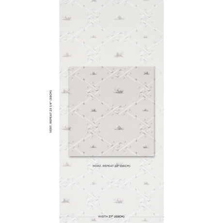 Schumacher Ouvrez Moi Grey Wallpaper