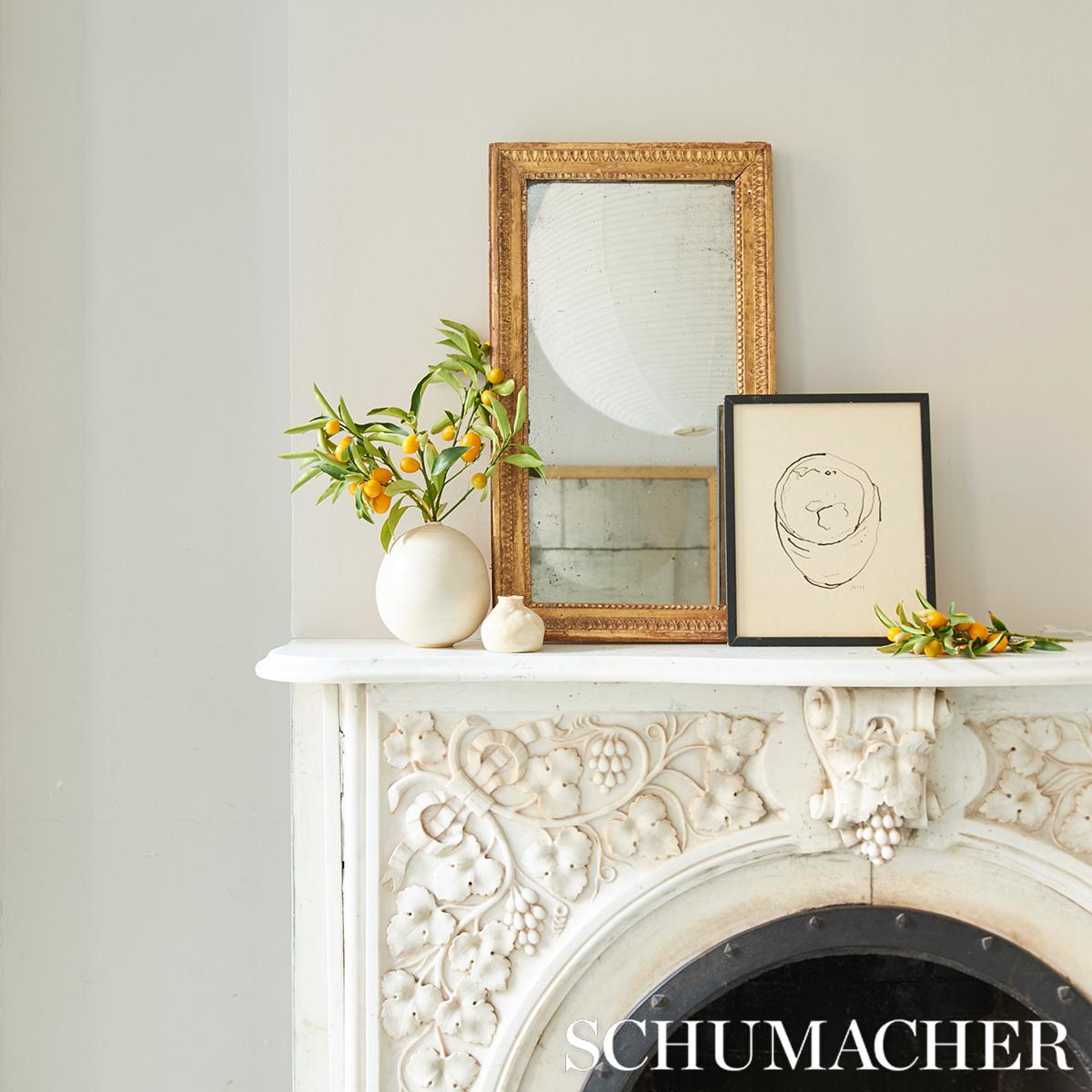 Schumacher Performance Linen Wallcovering Ivory Wallpaper
