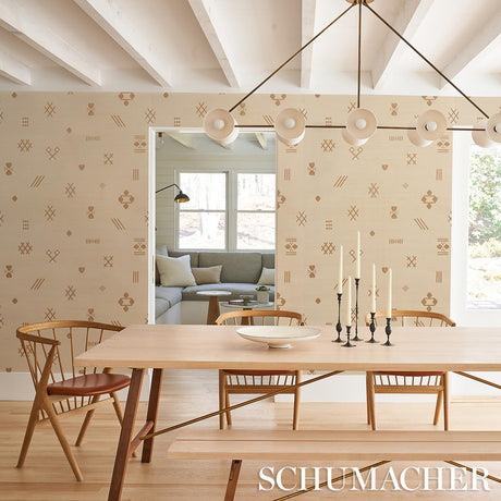 Schumacher Samsun Sisal Natural Wallpaper