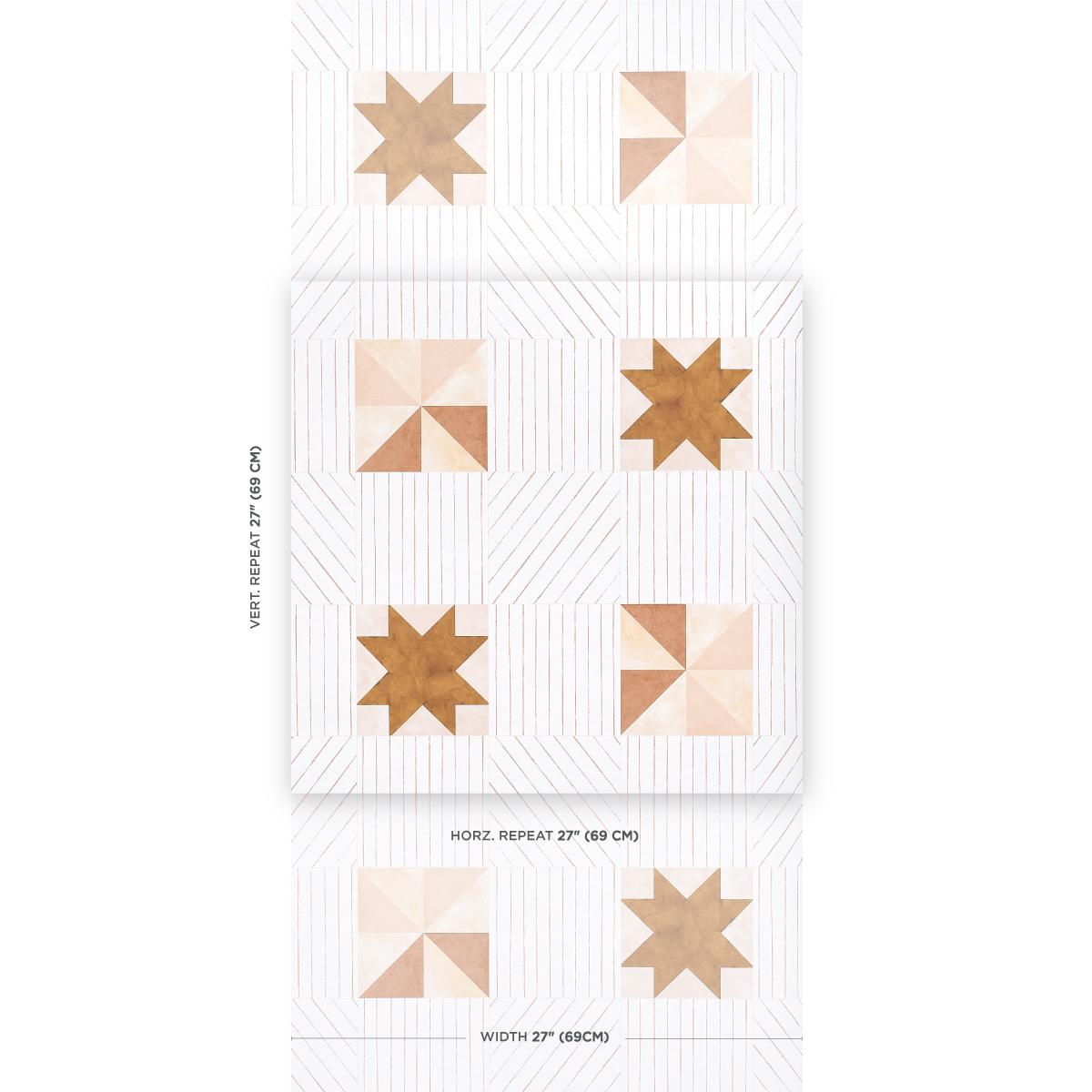 Schumacher Backdrop X Schumacher Alexander Terracotta & Warm Peach Wallpaper