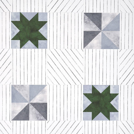 Schumacher Backdrop X Schumacher Alexander Dutch Green & Slate Wallpaper