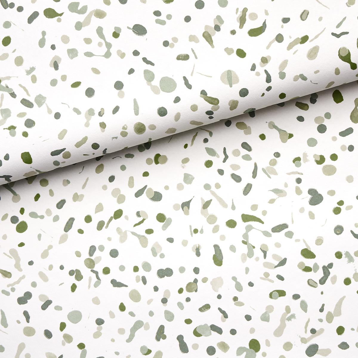 Schumacher Backdrop X Schumacher Los Cosmos Moss Wallpaper