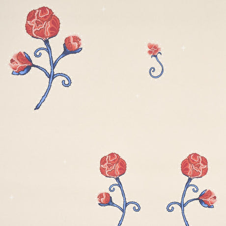 Schumacher Backdrop X Schumacher Rhinestone Cowboy Poppy Wallpaper