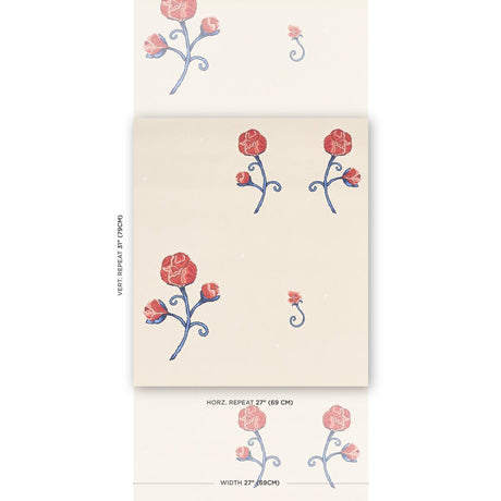 Schumacher Backdrop X Schumacher Rhinestone Cowboy Poppy Wallpaper