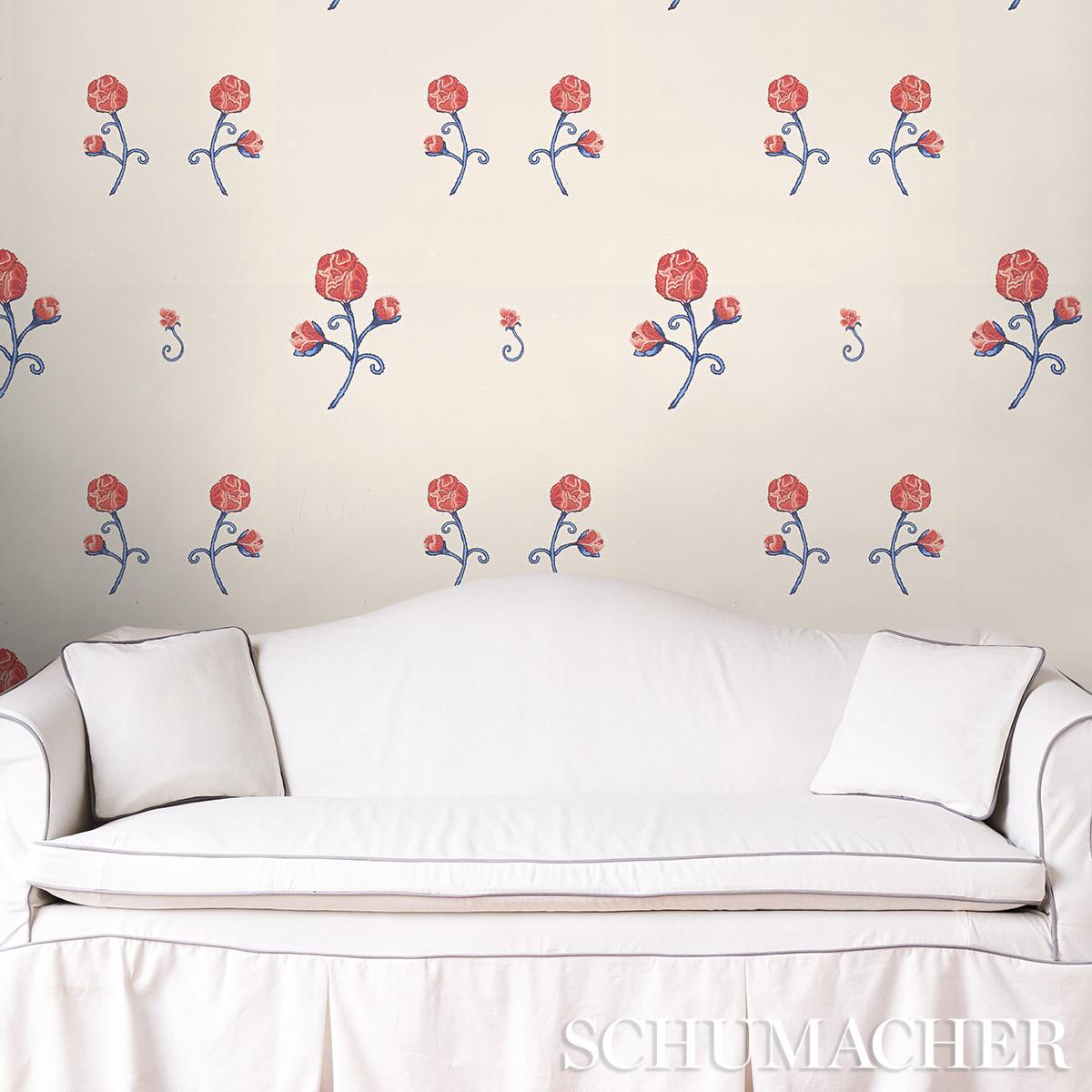 Schumacher Backdrop X Schumacher Rhinestone Cowboy Poppy Wallpaper