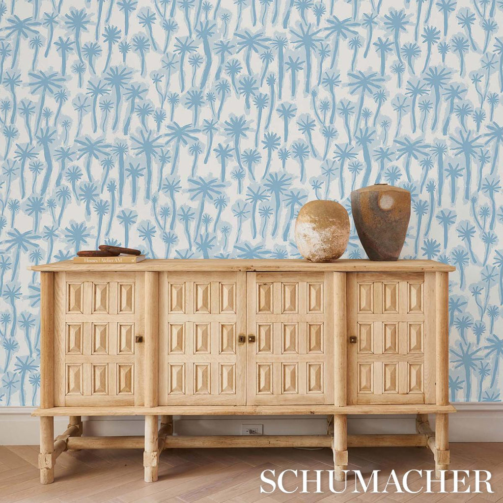 Schumacher Palmitas Mist Wallpaper