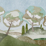 Schumacher Forest Hills Panel Set Sky Wallpaper