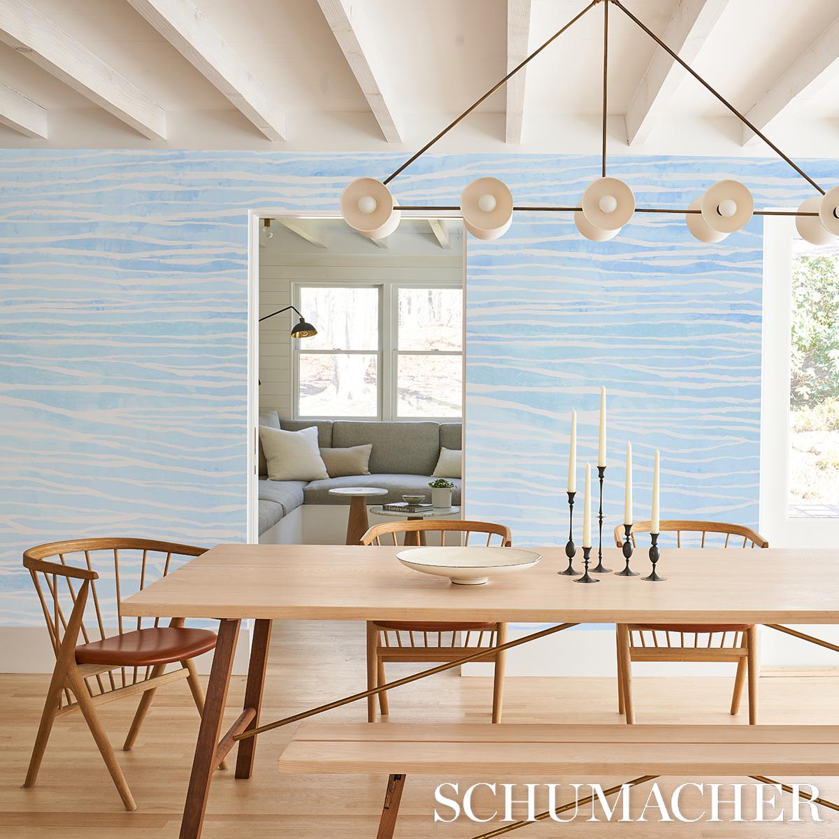 Schumacher Terra Panel Set Pacific Wallpaper