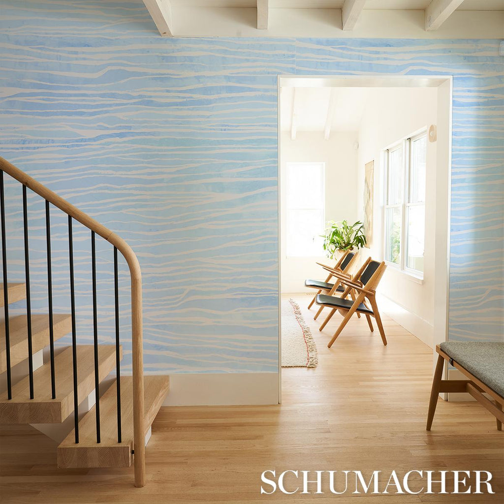 Schumacher Terra Panel Set Pacific Wallpaper