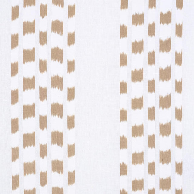 Schumacher Izmir Ikat Stripe Sand Fabric