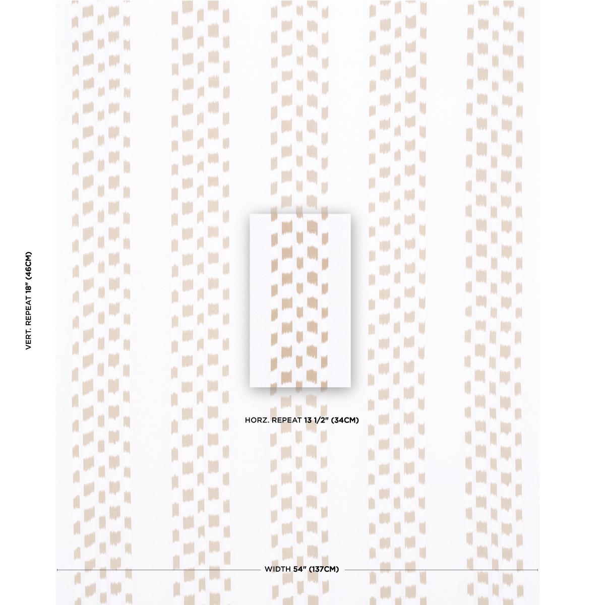 Schumacher Izmir Ikat Stripe Sand Fabric