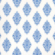 Schumacher Zinda Embroidery Blue On Ivory Fabric